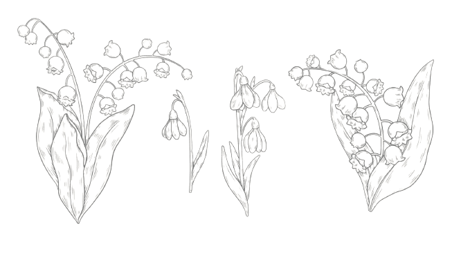 Muguet - Tatouage fleur de naissance de mai