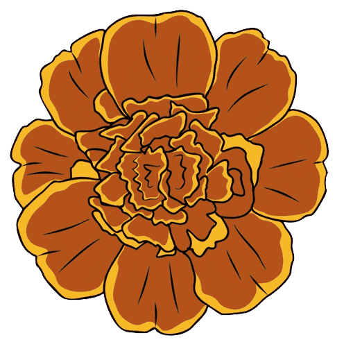 10月の誕生花タトゥーのアイデア： マリーゴールド